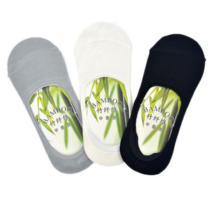 Bán Buôn Người Đàn Ông Sợi Tre Vô Hình Chống Trượt Vớ Đồng Bằng Mồ Hôi Thấm Thoáng Khí Vớ Mát Mẻ Không Có Hiển Hiện Thấp Cắt Vớ Than - Product Image 3