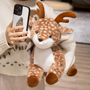 Peluche Cerf Tacheté Personnalisée - Poupée Cerf Sika en Peluche Personnalisable OEM/ODM, Adorable Animal de la Forêt en Peluche pour Cadeaux et Marquage Commercial - Product Image 2