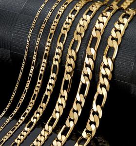 Motivo geometrico in acciaio inox 14K placcato oro catena a maglie di più dimensioni <span class=keywords><strong>collane</strong></span> <span class=keywords><strong>con</strong></span> pendenti accessori opzioni - Product Image 6