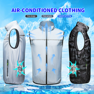Ropa con aire acondicionado, protector solar de verano, ropa de aire acondicionado, <span class=keywords><strong>chaleco</strong></span> de refrigeración con ventilador, ropa a prueba de rayos UV - Product Image 3