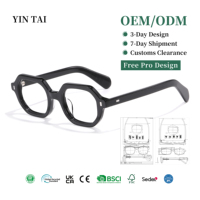 Montures de lunettes en acétate Polygon, stock d'usine de haute qualité, montures de lunettes pour hommes