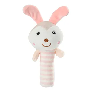 Hand grip baby soothe the rabbit doll rattle baby sleep plush toy for sale