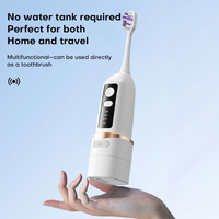 Brosse à dents électrique 2 en 1 avec logo personnalisé, irrigateur dentaire ultrasonique, rechargeable par USB, nettoyeur de dents étanche IPX