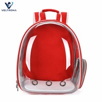 Tas Ransel Transparan Portabel untuk Hewan Peliharaan, Tas Perjalanan Kapsul Kucing yang Bernapas dengan Penutup Ritsleting, Grosir