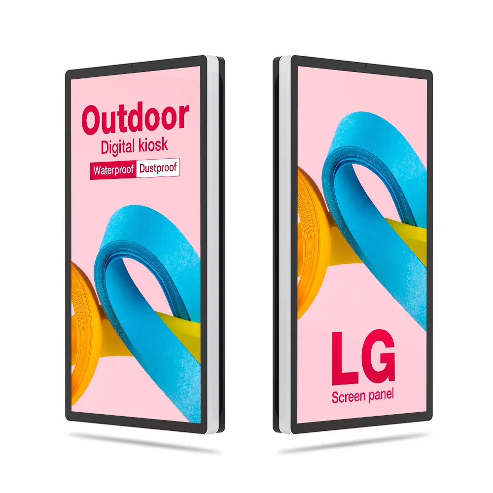 customized outdoor touch screen IP65 Factory waterproof outdoor totem digital signage kiosk advertising player