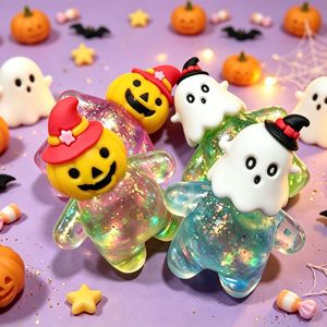Nueva Caja Sorpresa de Squishies de Personajes de Halloween, Juguete Blando de Gato Fantasma y Calabaza Relleno de Purpurina, Juguete Antiestrés Decorativo para Niños - Product Image 5