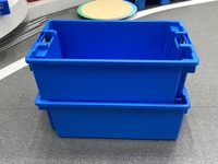 Boîtes de manutention en plastique empilables robustes, grandes caisses de rangement durables, bacs à poisson, boîte solide en PP durable