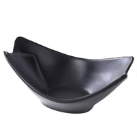 Vaisselle en mélamine noire créative, assiettes à snacks de forme irrégulière, plats à apéritif, plats pour plats froids, bols à vinaigre, plateaux à fruits secs