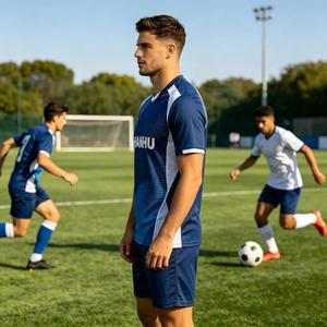 Maillot de football personnalisé de haute qualité, respirant et à séchage rapide, pour l'entraînement et les équipes, impression par sublimation - Product Image 2