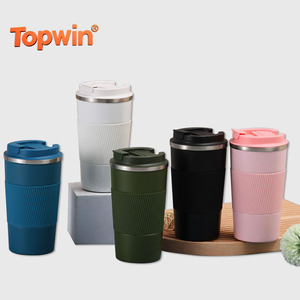 Popular Style 13oz 17oz Stainless Steel <b>Coffee</b> Cup Spill Proof Travel Mug with LED Temperature Display Lid Thermos Tumblers - Product Image 1