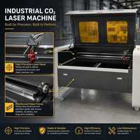 Machine de gravure laser CO2 1300 x 900 mm avec tube en verre scellé, refroidissement par eau, contrôle DSP pour la gravure et la découpe du bois et du métal