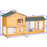Casa de Madera para Conejos y Aves de Corral, Jaula para Animales Pequeños, para Jardín