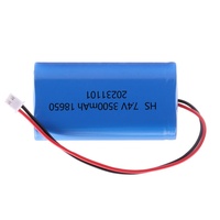 Pack de batteries 7,4 V 18650 2S Lifepo4 1500 mAh-4000 mAh Batterie lithium-ion rechargeable Prise Plusieurs options de capacité