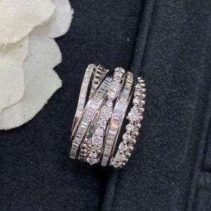 Dong Shi Jewelry Au750 Bague en or véritable 18 carats avec croix en moissanite - Product Image 6