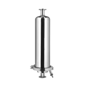 Conception aseptique SS316L Fermentation D'entrée Filtre À Gaz avec 1 "Tri pince Haut et Bas