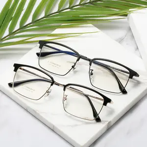 2023 Hot Metal Titanium Frame Toughness Myopia Frames Memory Temples Eyewear