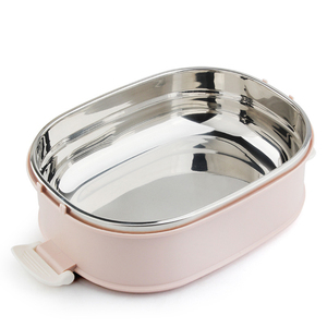 儿童长方形不锈钢便当盒套装餐具学校办公室午餐容器保暖食品储存餐具套装 - Product Image 2