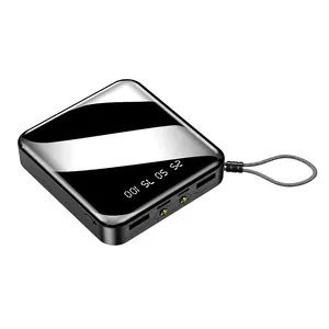 Mini banco de energía de 30000mAh, 2USB, pantalla LED, cargador de batería externo portátil, Banco de energía móvil de alta capacidad