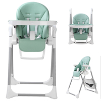 Chaise haute pour bébé pliable, réglable, multifonctionnelle, en plastique, design moderne, pour la salle à manger, l'extérieur et la cuisine, meubles pour enfants