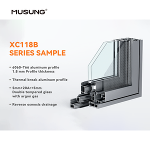 Fenêtre à battant extérieur en aluminium sur mesure, cadre ultra-fin, isolation thermique Low-E, insonorisée, économie d'énergie, <span class=keywords><strong>anti</strong></span>-moustiques - Product Image 4
