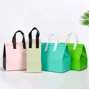 Customized logo Non-woven <b>Lunch</b> Bag with Insulated <b>Metal</b> Layer and Comfortable Handle for Restaurant Delivery - Product Image 2