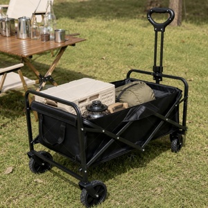 Foldable Beach Trolleys Stroller Collapsible Folding for <b>Camping</b> Shopping Fishing Gardening - Product Image 3