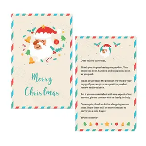 Thank You for Your Order Cards Customer Thank You Cards Thank You Package Insert Christmas