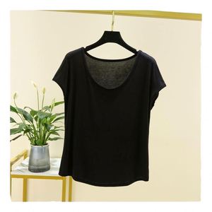 T-shirt femme d'été avec logo personnalisé, respirant, haute élasticité, en mélange de coton et d'élasthanne, modèle slim - Product Image 1