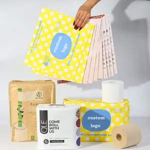 Plastic Gratis Pakket Eco-Vriendelijk Bamboe Toiletpapier Sterke Sterkte Bamboe Toiletpapier