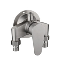 Robinet de douche en acier inoxydable 304 brossé, nouveau style chinois, mitigeur apparent, chauffe-eau eau chaude/froide, avec garantie d'un an