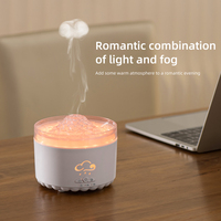 Diffuseur de parfum à flamme volcanique 3D 300 ml, brume froide ultrasonique, lumière LED 7 couleurs, alimentation USB, UV français