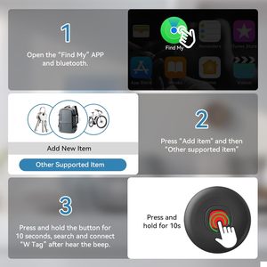 Mini Localizzatore GPS Intelligente Impermeabile IP68, Dispositivo Anti-Smarrimento per Animali Domestici, Compatibile con <span class=keywords><strong>Apple</strong></span> - Product Image 3