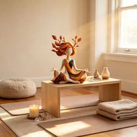 Statue de méditation en résine 2026, figurine de yoga polyvalente, sculpture apaisante, ornement pour l'harmonie intérieure, livraison directe