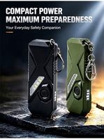Lampe de poche compacte, étanche, rechargeable, LED, longue durée de vie de la batterie, porte-clés portable multifonctionnel, fixation magnétique