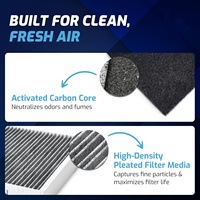Filtre à air d'habitacle en charbon actif Walson à prix avantageux pour Subaru XV avec filtre d'admission d'air HEPA, accessoires de remplacement