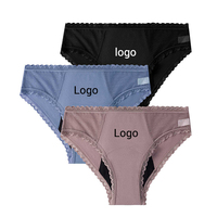 Culotte Menstruelle Physiologique Designer en Coton 4 Couches Anti-Fuites pour Femme