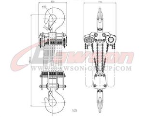 บล็อกโซ่50ตัน-50ตัน-50000กก. สำหรับสถานที่ก่อสร้าง - Product Image 2