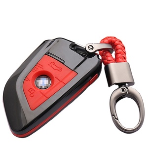 Housse de protection pour clé de voiture en silicone carbone ABS pour <span class=keywords><strong>BMW</strong></span> X1 X5 X6 F15 F16 F48 <span class=keywords><strong>BMW</strong></span> Série <span class=keywords><strong>1</strong></span> / 2, étui de protection pour clés, chaîne FOB - Product Image 2
