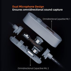Câble détachable <span class=keywords><strong>KZ</strong></span> M2 à double microphone plaqué argent, mâle-mâle, Type-C et 3,5 mm, pour écouteurs et casques de jeu - Product Image 5