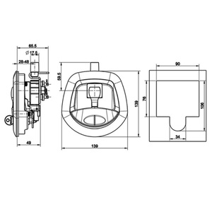 Cabinet Door <b>Lock</b> Zinc Whaletail <b>Lock</b> <b>Tool</b> <b>Box</b> Compression - Product Image 4