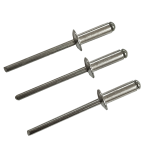 Acero de calidad OEM 6061 7075 Todos los diámetros Cabeza de armazón sobresaliente Extremo abierto Remache ciego DIN 7337 Anclajes de calidad Producto - Product Image 1