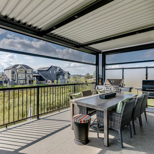3x3 3x4 <span class=keywords><strong>4x3</strong></span> 4x6m Pergola de jardin moderne extérieure <span class=keywords><strong>en</strong></span> aluminium Pergola de pavillon Gazebo Pergola avec lumière LED - Product Image 5