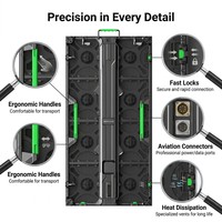 Écran LED de location à assemblage sans soudure P2.6 P2.9 P3.91 pour intérieur et extérieur, écran de fond de scène, mur vidéo