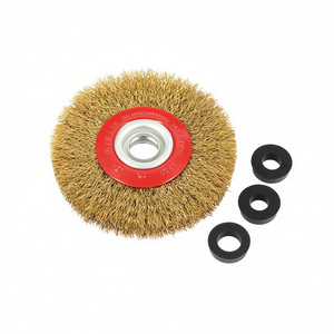 แปรงกลม 100x25 มม. ลวดสแตนเลส แกนขนาด 20 มม. สำหรับขัดโลหะ - Product Image 2