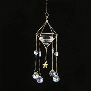 Vente en gros d'attrape-soleil en cristal accessoires suspendus soleil et lune attrape-soleil en cristal carillon éolien décoration de jardin - Product Image 3