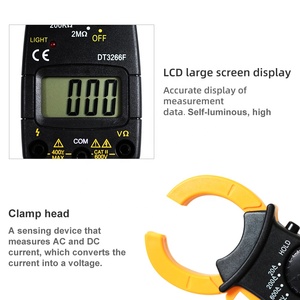 Measure Accurate Voltage AC DC Current Resistance Digital Clamp Multimeter Tester With <strong>test</strong> Lead For Electrician - Product Image 4