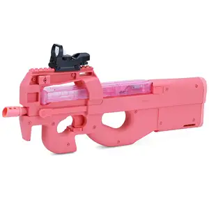 Nylon Pink P90 Gel Blaster Blast Toy Gun with light piece Splatter Ball Blaster popular in Tik tok