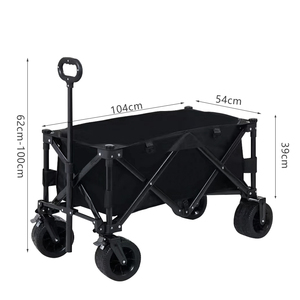 Vente chaude en plein air jardin parc utilitaire enfants Wagon <span class=keywords><strong>Portable</strong></span> 4 roues plage chariot chariot pliable Camping poussette pliant Wagon - Product Image 2