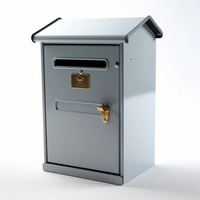 TZR Boîte aux lettres personnalisée en métal pour usage extérieur avec serrure | Boîte aux lettres en acier galvanisé antirouille étanche bureau/communauté/maison