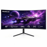 Moniteur de jeu LCD incurvé personnalisable de 49 pouces, 240 Hz, 1 ms, IPS, DQHD, ultra-large, pour les projets de cafés de jeux